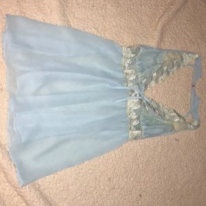 Blue and yellow minidress